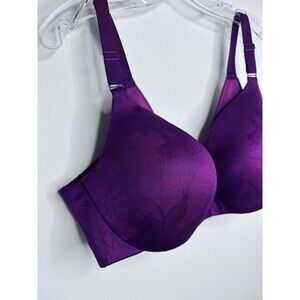 Lane Bryant Cacique Back Smoother Lightly Lined Balconette Bra Purple 42DDD